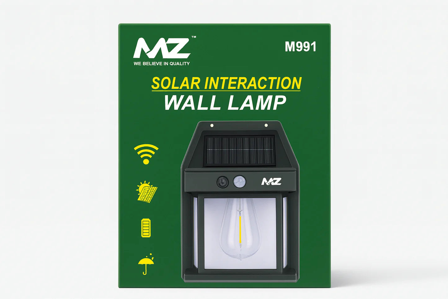 Solar Interaction Wall Lamp M991 - Motion Sensor & Waterproof Outdoor LED Light
