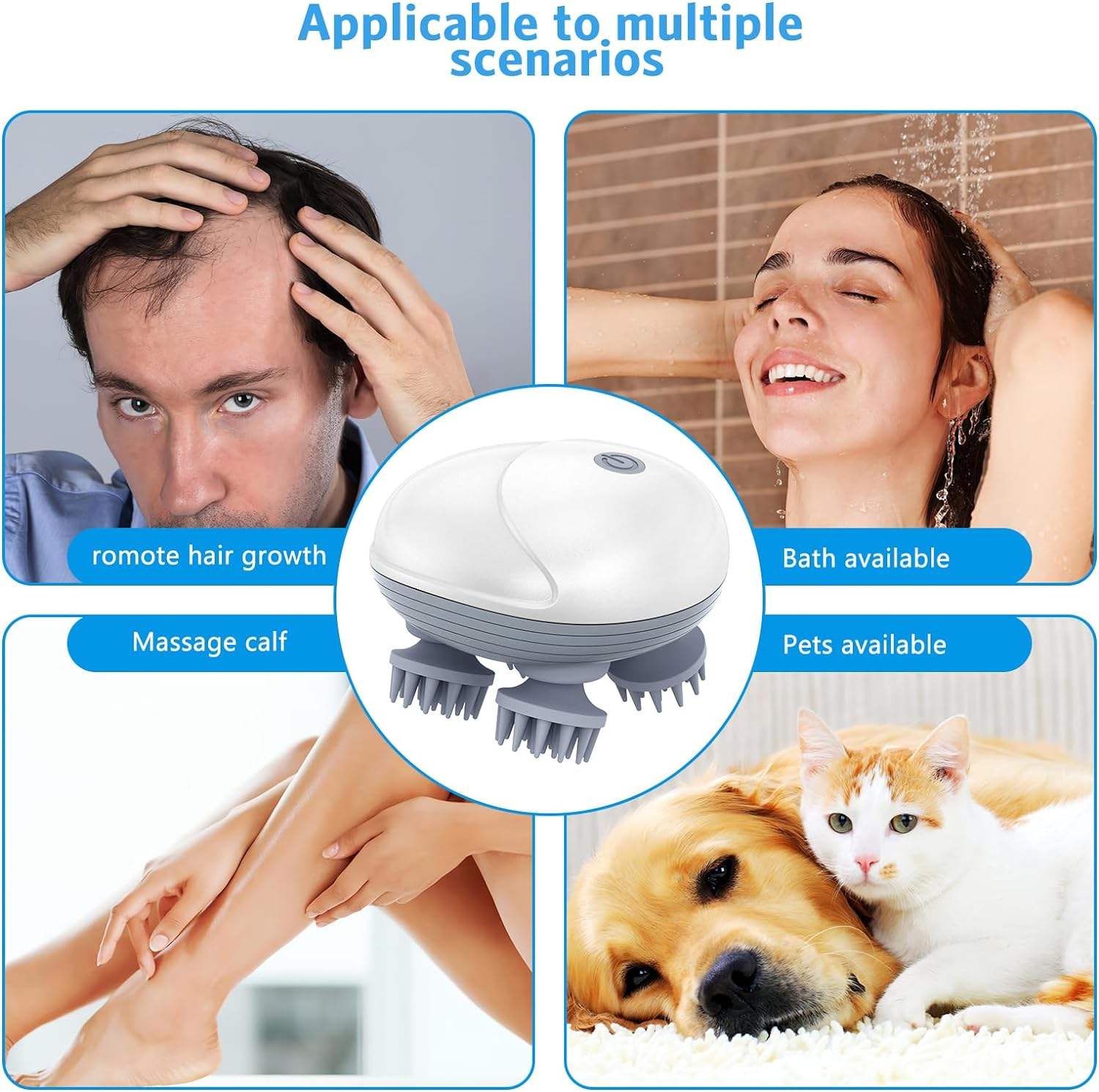 Premium Rechargeable Electric Scalp Massager"