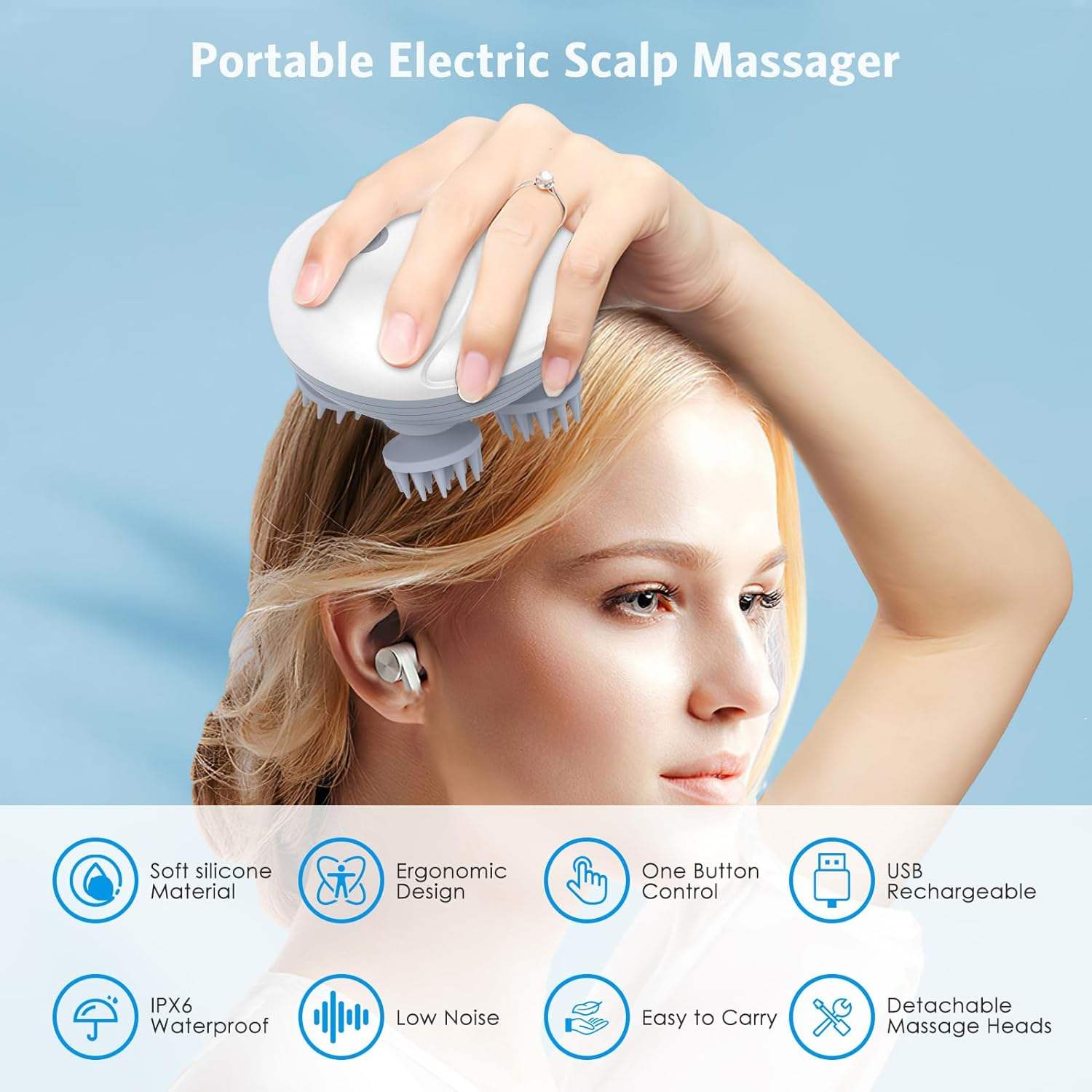 Premium Rechargeable Electric Scalp Massager"