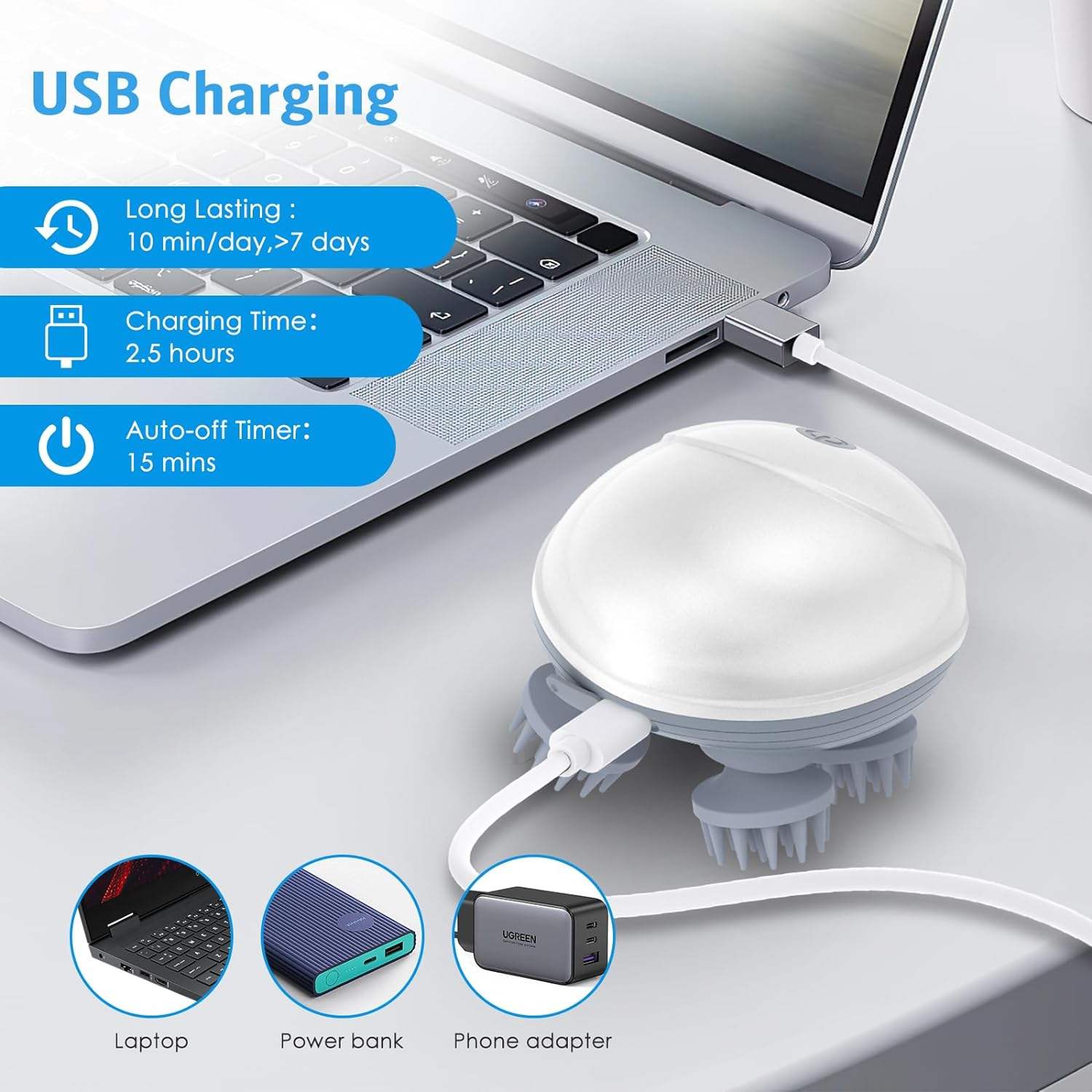 Premium Rechargeable Electric Scalp Massager"