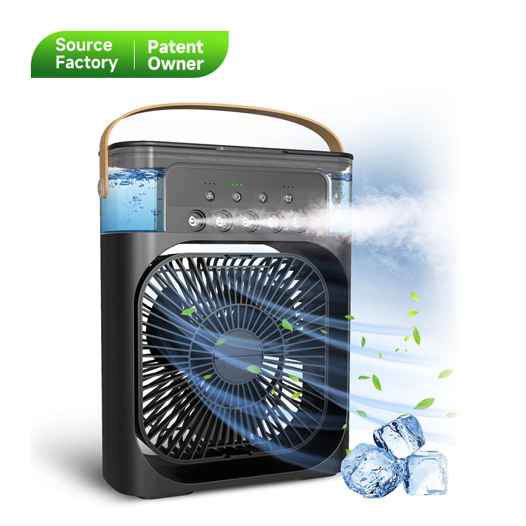 Multi-Functional Portable Desktop Mist Fan with 5 Spray Humidifier & LED Light