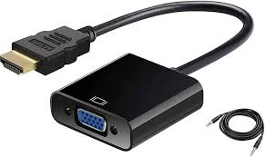 HDMI to VGA Converter Adapter with Audio Cable (1080p Support)
