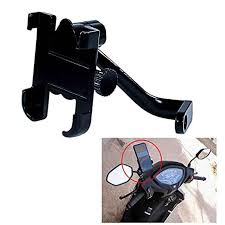 Full Metal Body Bike & Scooty Mobile Holder - 360° Rotation & Anti-Shake Design