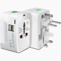 Universal International Travel Adaptor - All-in-One Plug (White)