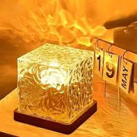 USB Dynamic Water Pattern Light - Rotating Crystal Projector with Remote Control