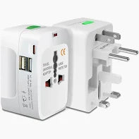 Universal International Travel Adaptor - All-in-One Plug (White)